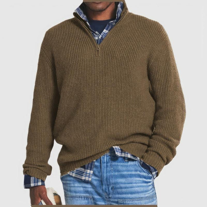 Find Knitted Sweater With Zipper For Men