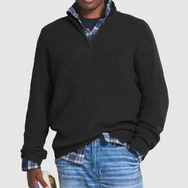 Find Knitted Sweater With Zipper For Men