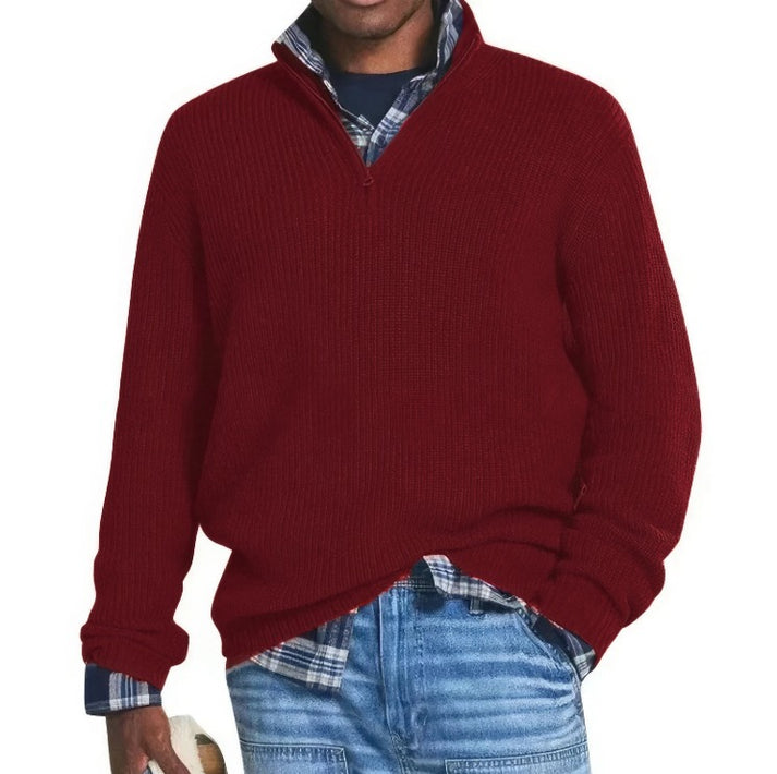 Find Knitted Sweater With Zipper For Men