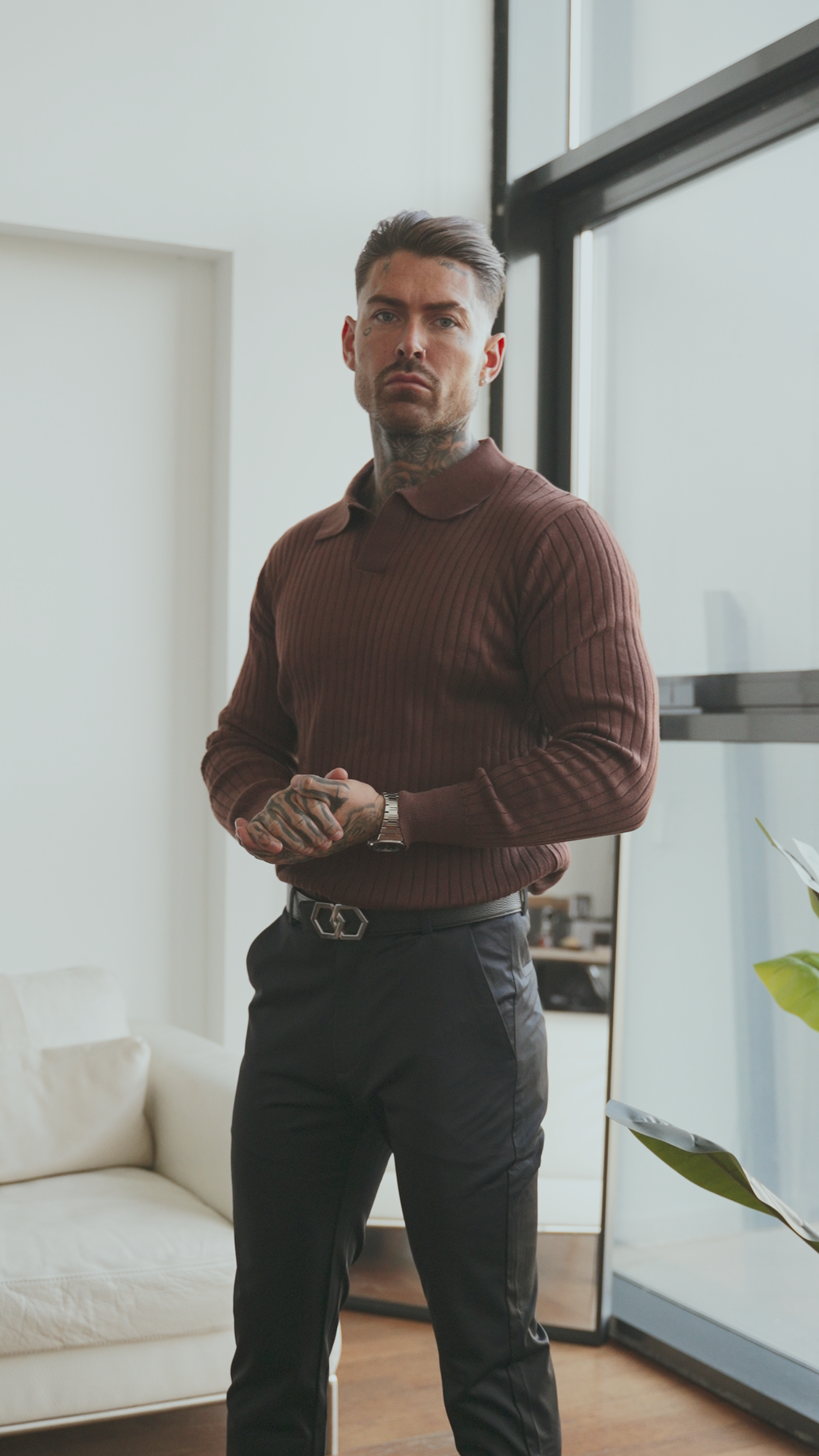 Sogno: Muscle Fit Knit Sweater