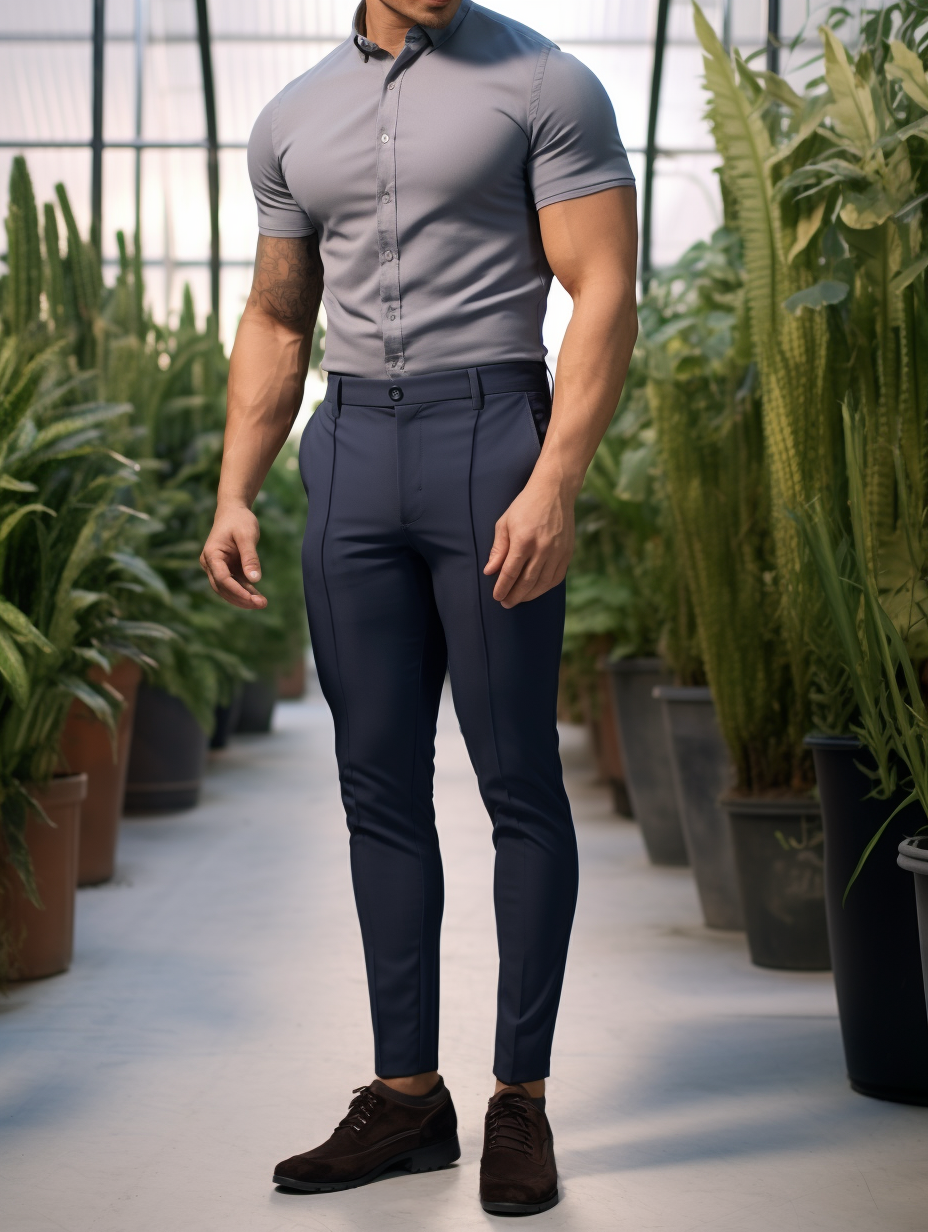 Novate: Wrinkle-Free Slim Fit Trousers