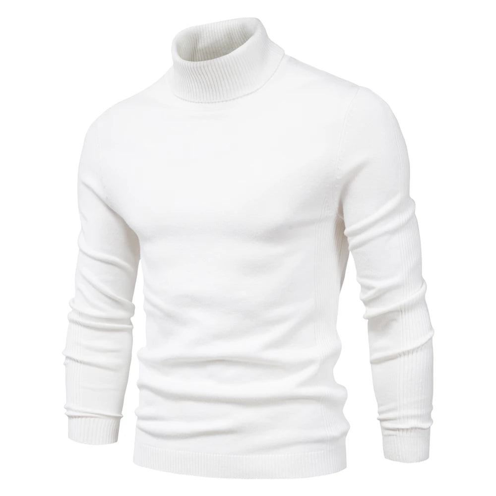 Emil turtleneck sweater in silky virgin wool