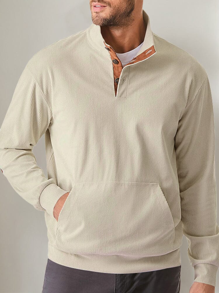 Casual Corduroy Comfort Sweatshirt