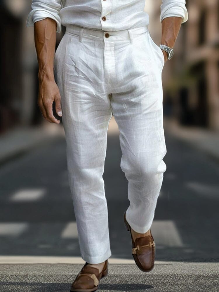 Essential Regular Fit Cotton Linen Pants