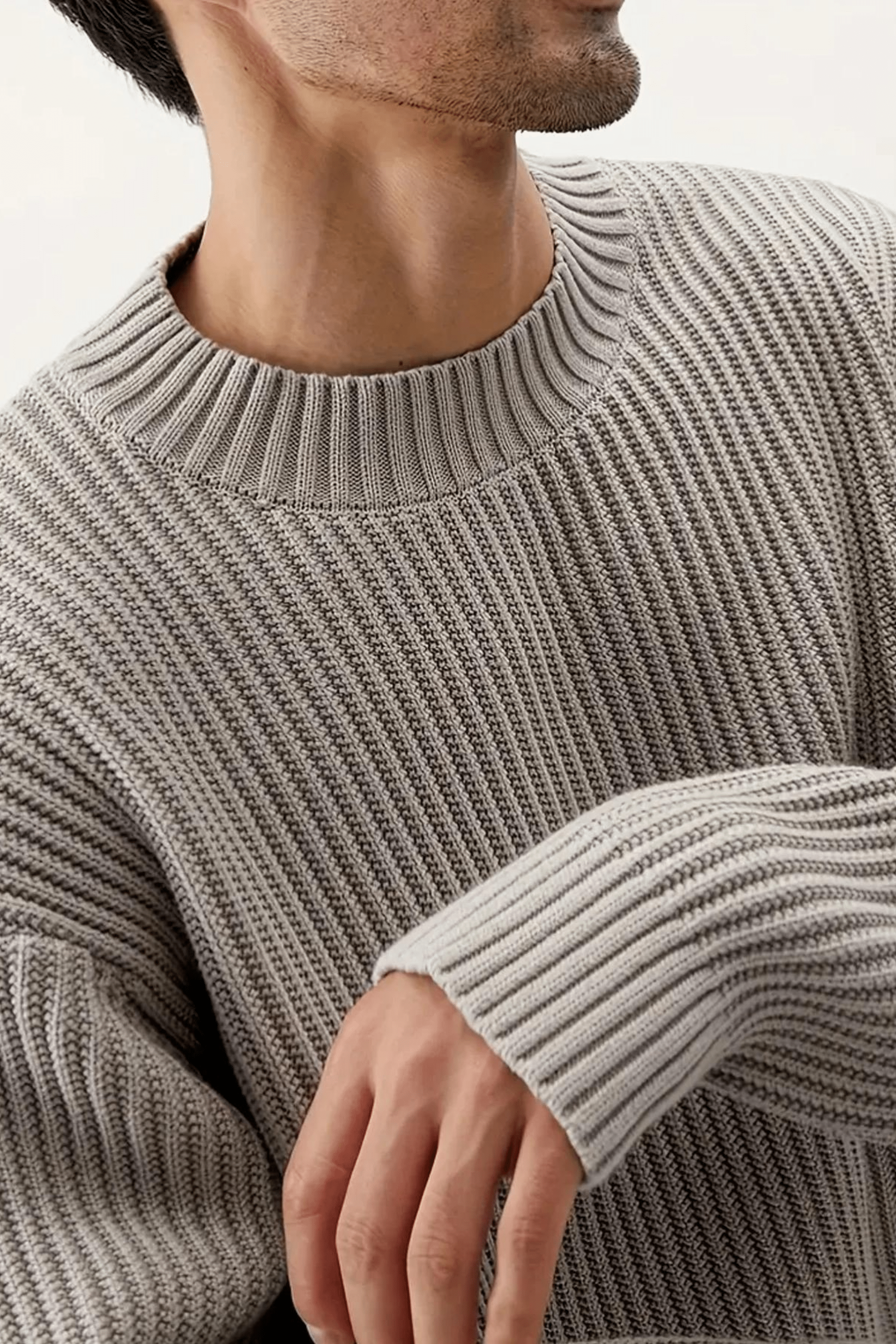 Whistler - Grey Neck Sweater