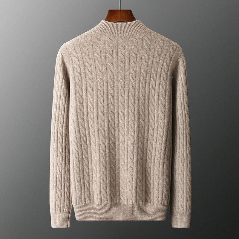 Caldo: Premium Cashmere Half-Zip Sweater