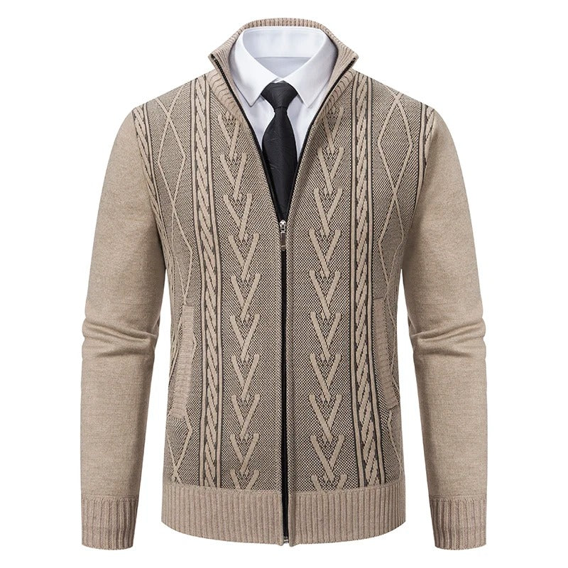 Autumn & Winter Men's Padded Knitted Sweater Coat: Warmth Meets Style